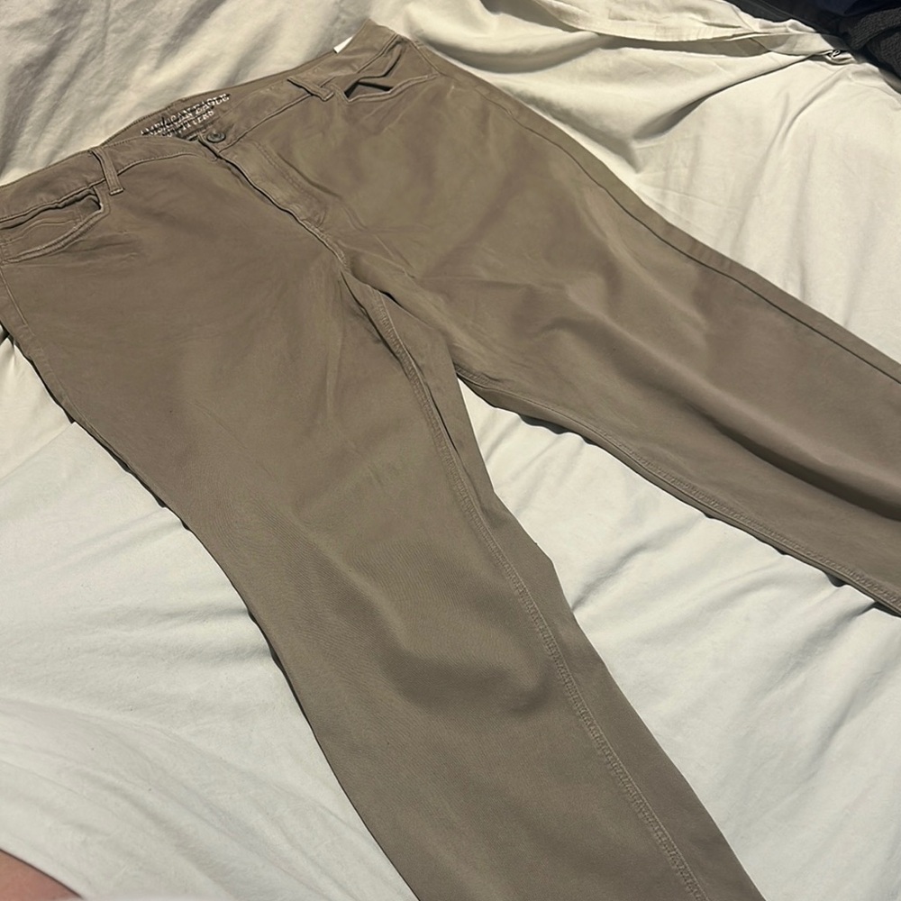American Eagle Outfitters Tan Straight Leg Pants